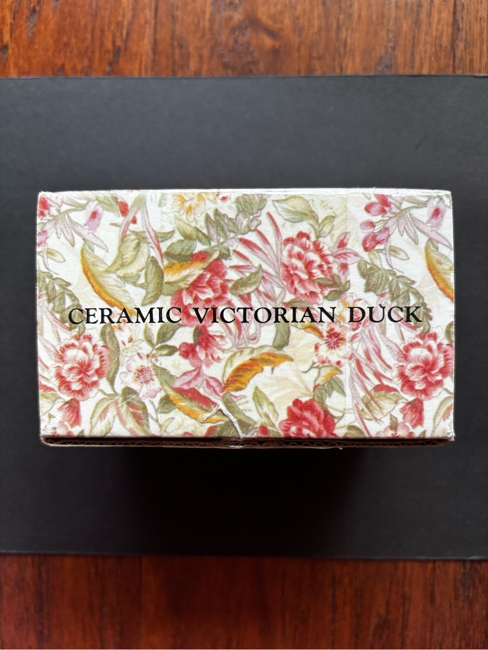 Vintage Ceramic Duck Figurine | Pink Floral Bow | Taiwan NIB - Picture 8 of 10